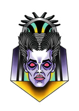 Load image into Gallery viewer, Gozer Ghostbusters flash tattoo by Sham B in bold black and red, featuring the classic 80s villain in traditional flash style, exclusive to The Ink Factory Dublin