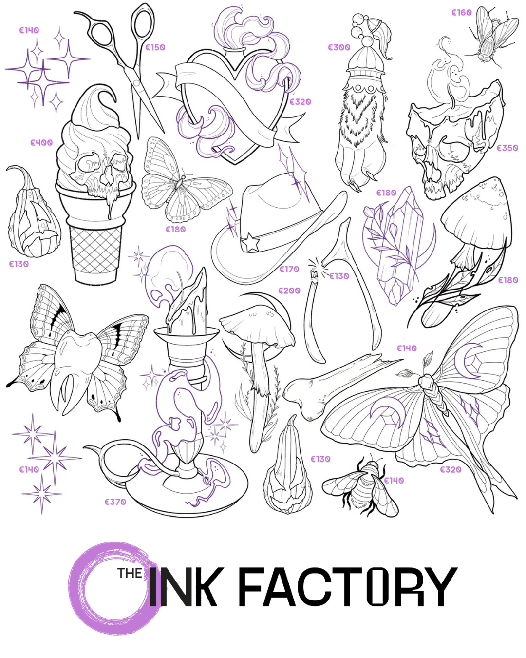 Spring Bloom Flash Tattoo Collection | Floral, Celtic & Nature-Inspired Designs — The Ink Factory Dublin