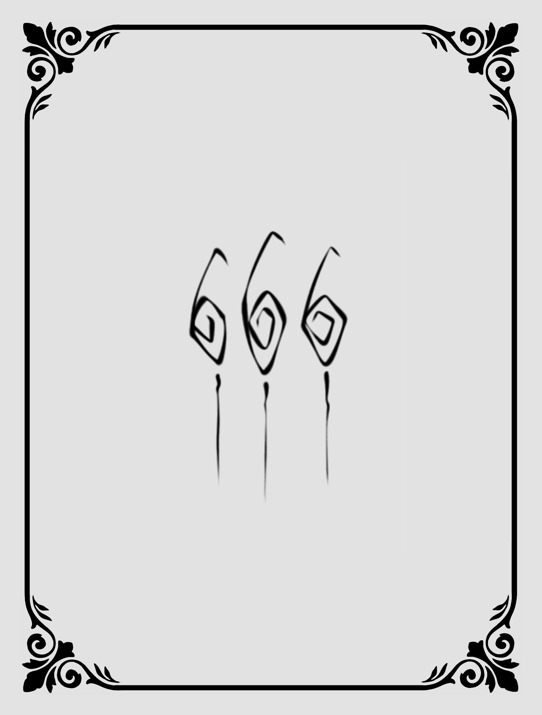 Occult-themed 666 tattoo design by JPD featuring bold illustrative ink and symbolic elements