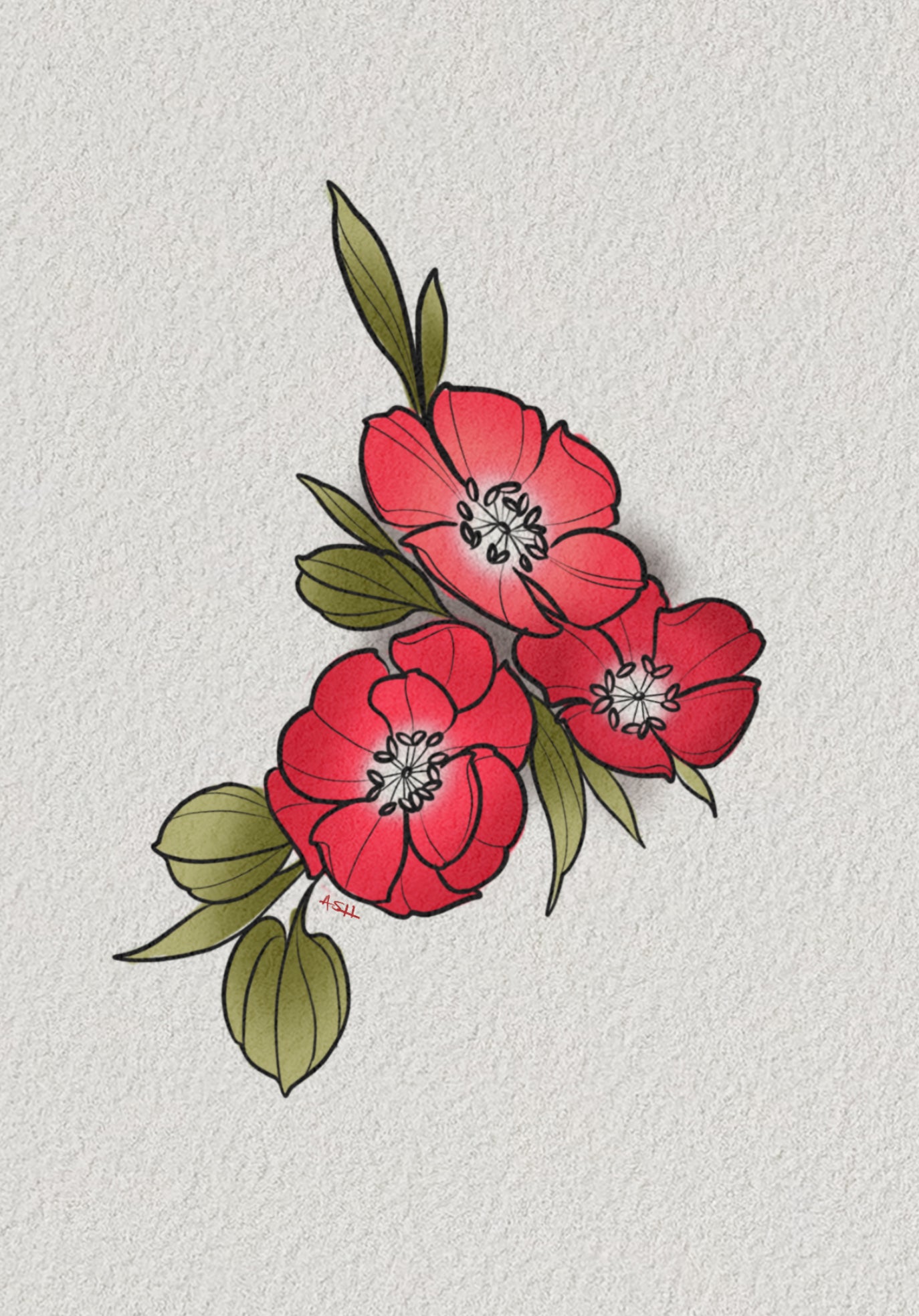 Delicate Botanical Flash by Ash Sheridan — The Ink Factory Dublin