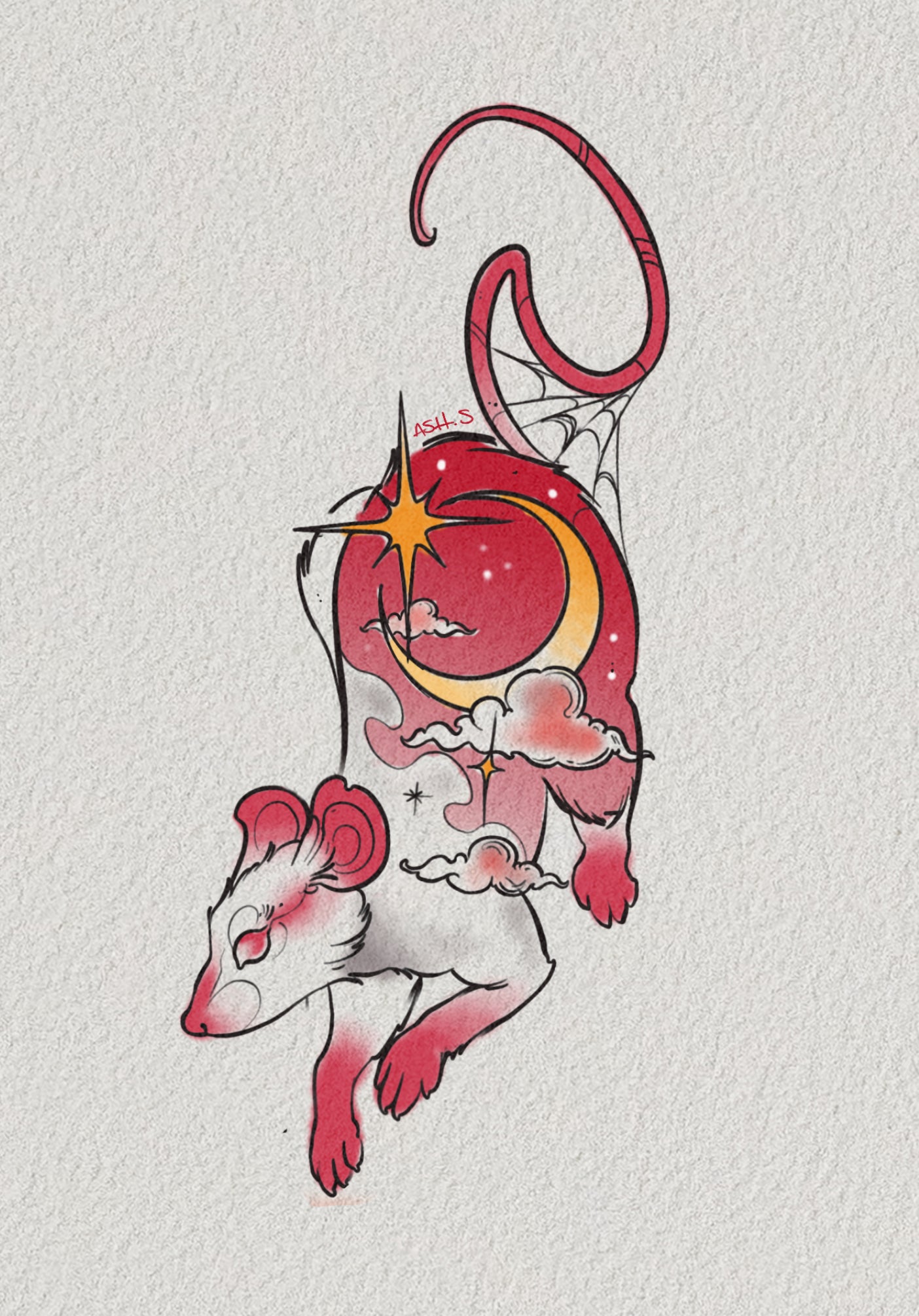 Cosmic Rodent Flash by Ash Sheridan — The Ink Factory Dublin
