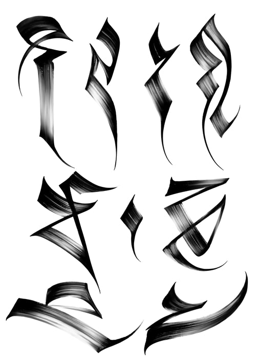 Abstract Tattoo Design by Marcell – Fine Line Minimal Flash at The Ink Factory Dublin

