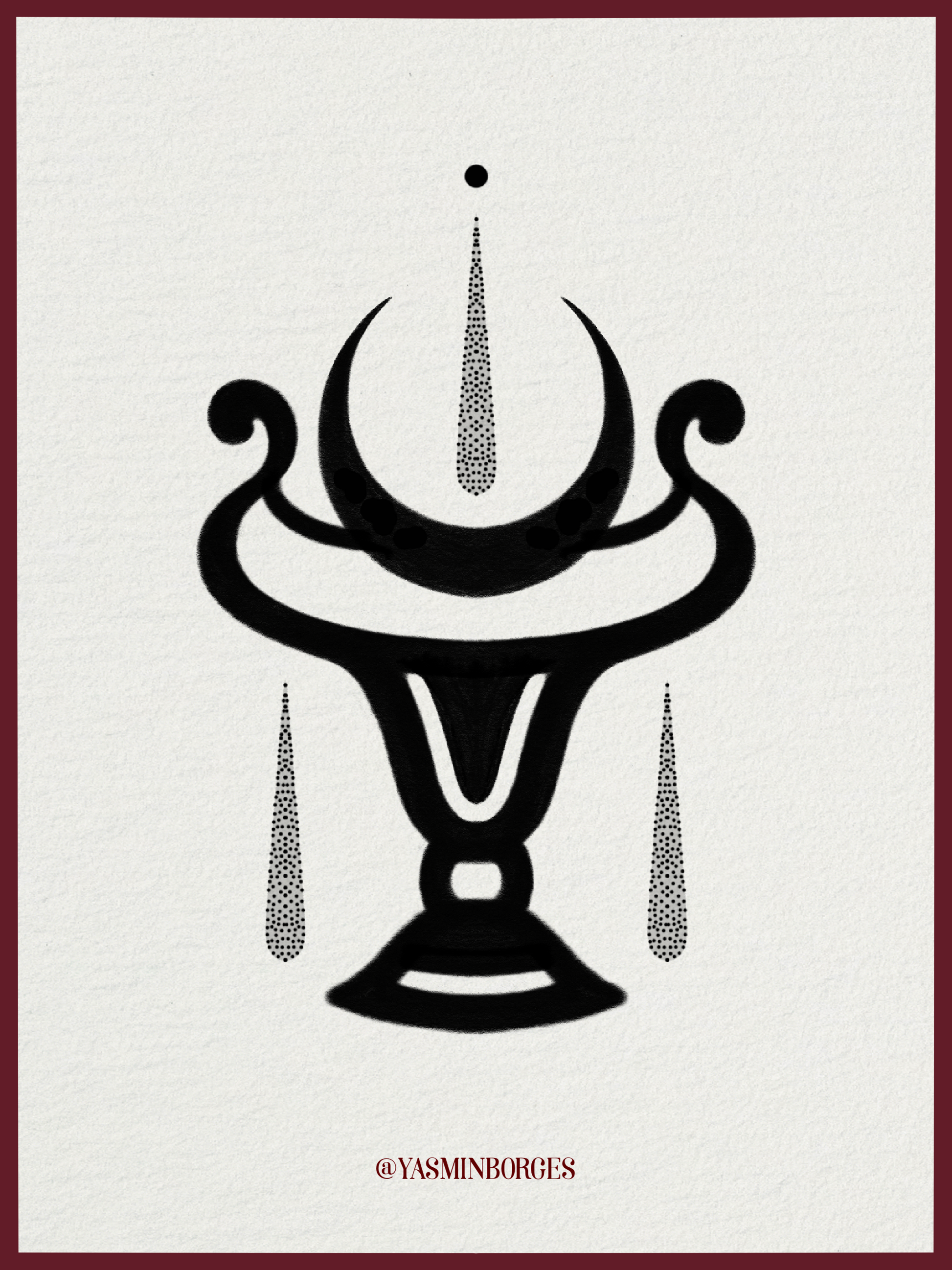 Moon Vessel Tattoo Design by Yasmin – Celestial Flash Artwork