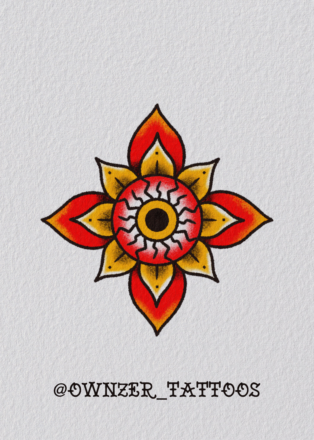Eye Mandala Tattoo Design by Eoin – Ornamental Flash at The Ink Factory Dublin

