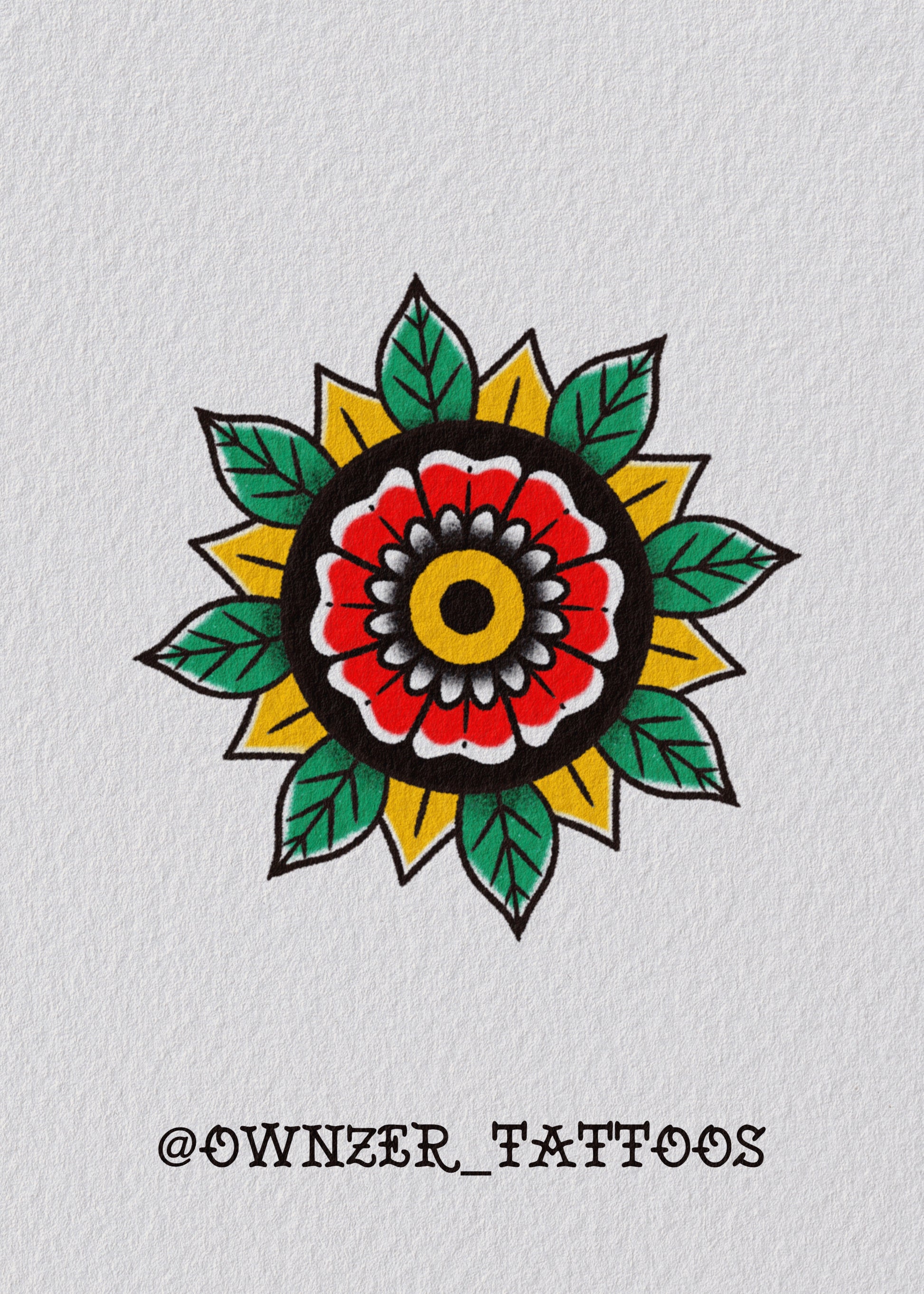 Flower Mandala Tattoo Design by Eoin – Ornamental Geometric Flash at The Ink Factory Dublin

