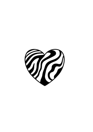 Fractured heart tattoo flash by Mateus Luis in geometric blackwork style