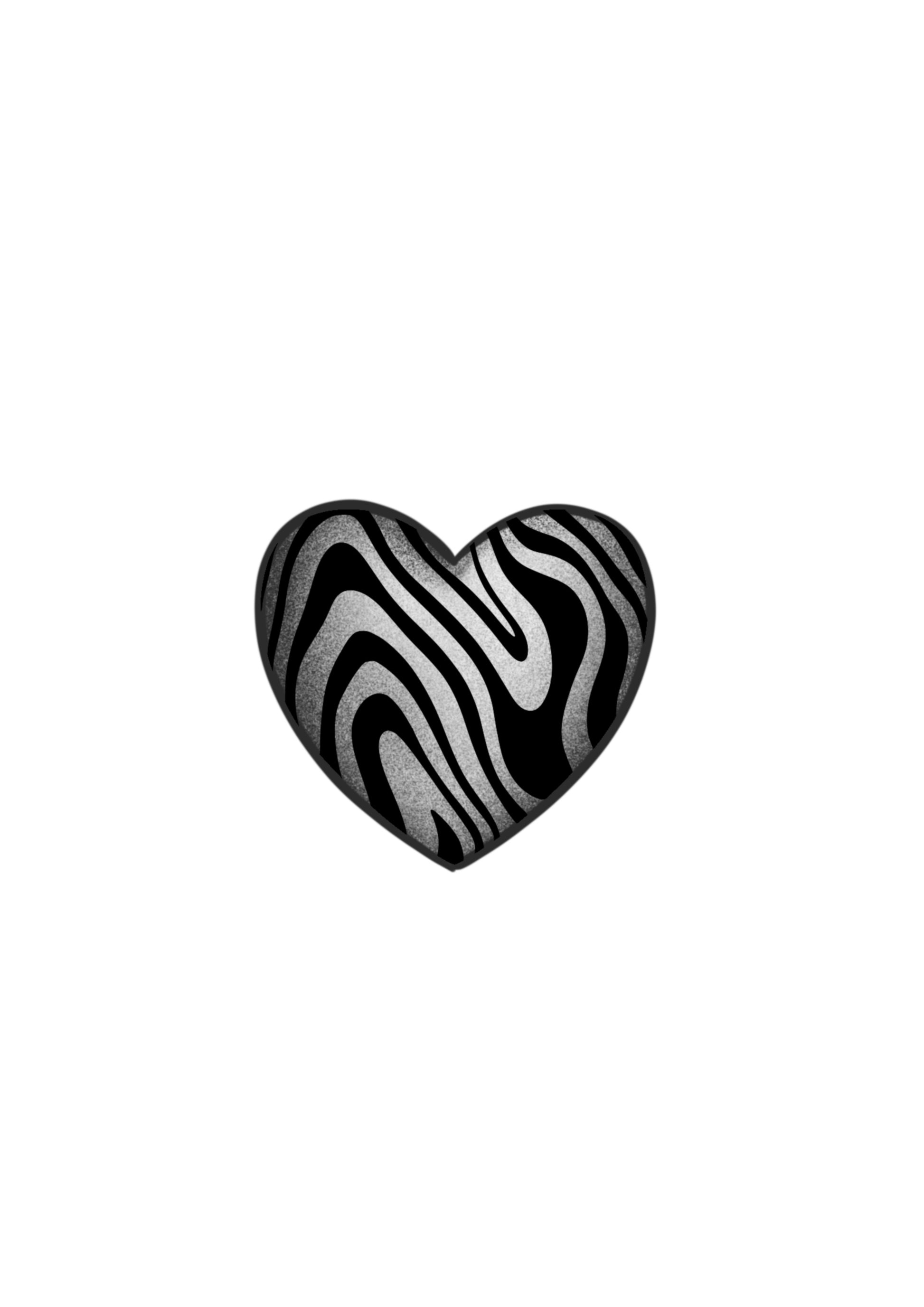 Looped heart tattoo flash by Mateus Luis with soft blackwork shading