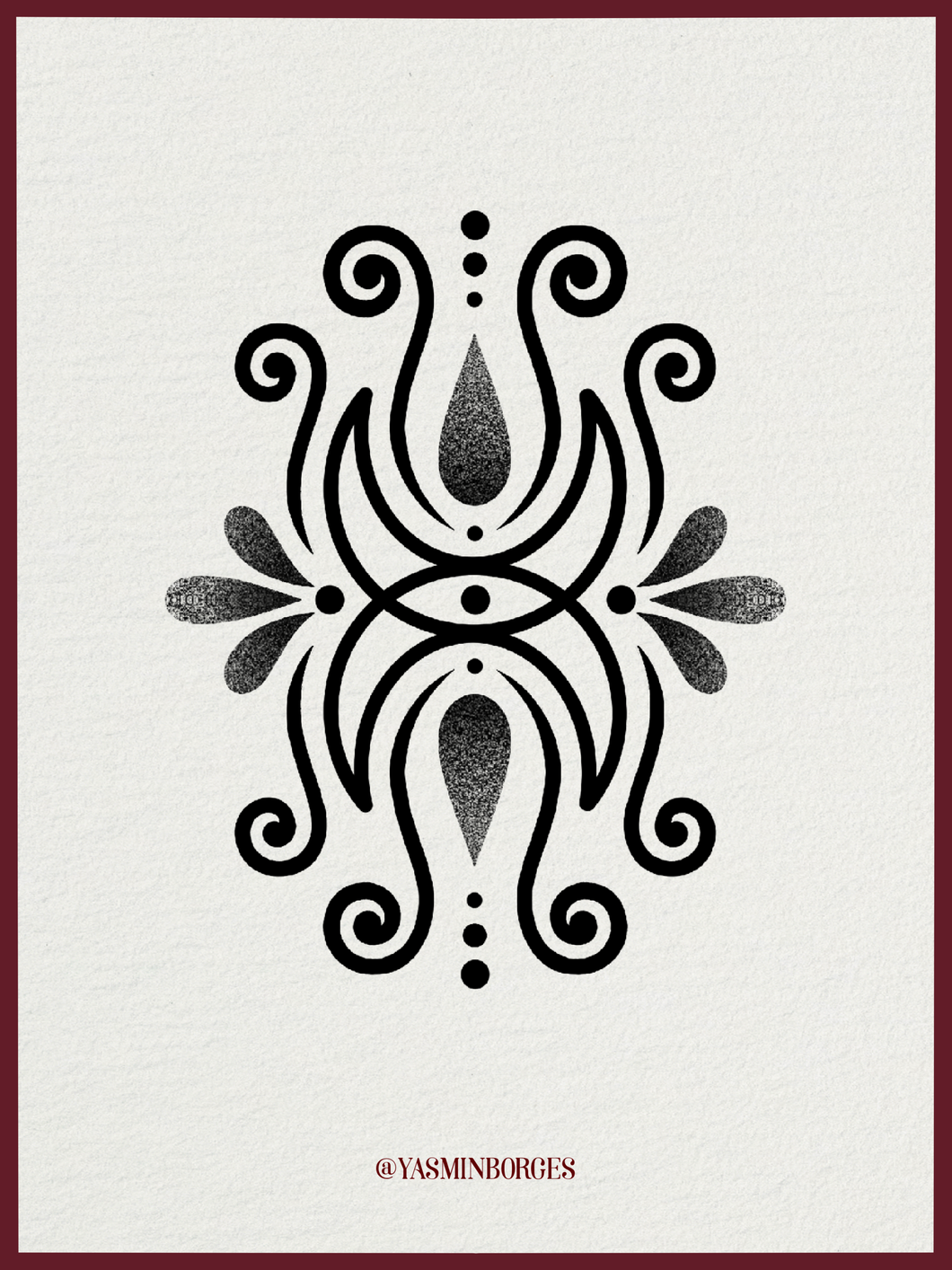 The Eye of the Moon Tattoo Flash by Yasmin – Lunar Symbol Design

