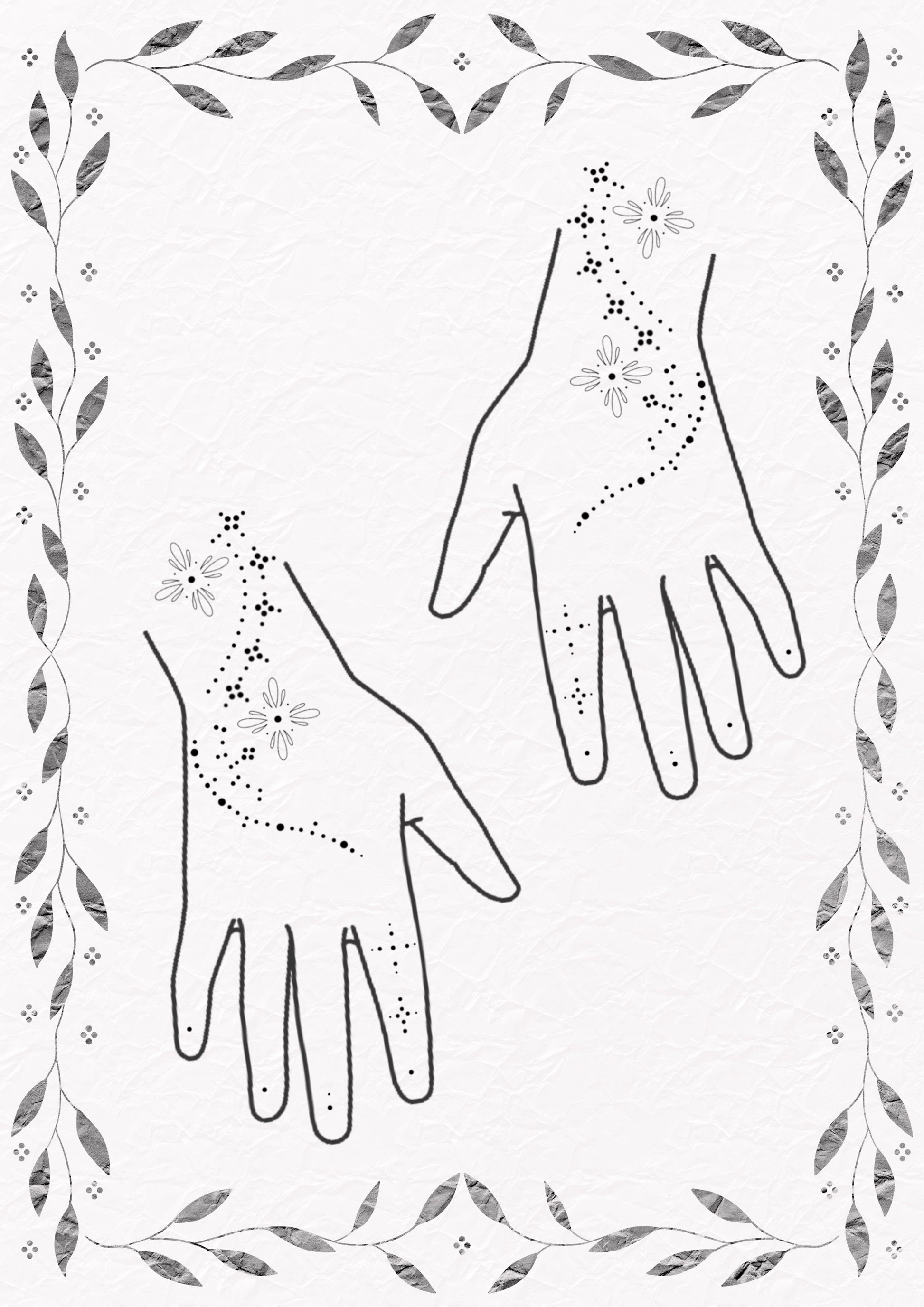 Symmetrical ornamental hand tattoo design by Jess with fine line sigils and geometric balance – The Ink Factory Dublin