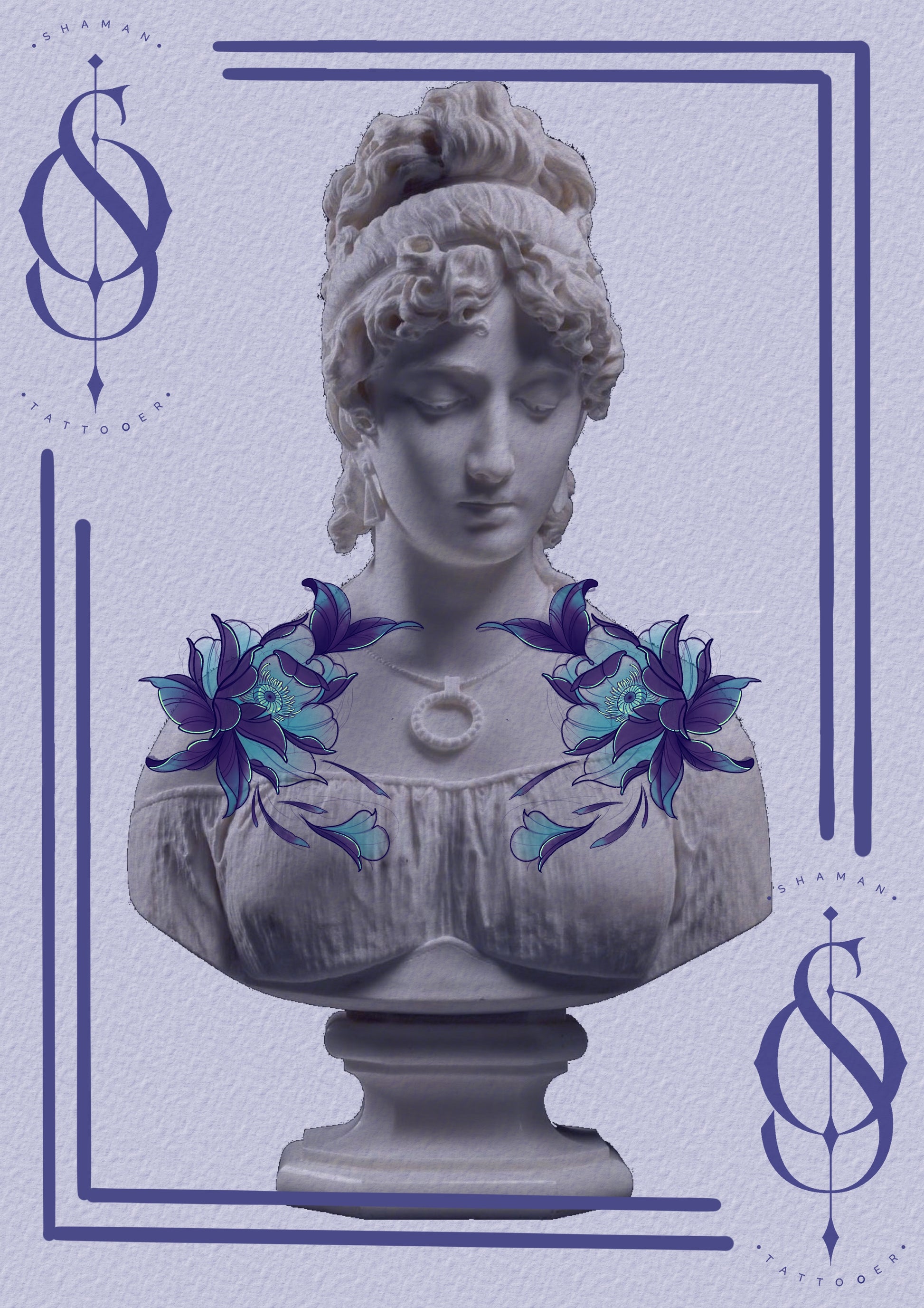 Peony tattoo design with two large blooms by Emmanuel, full colour for two-day session, exclusive to The Ink Factory Dublin.

