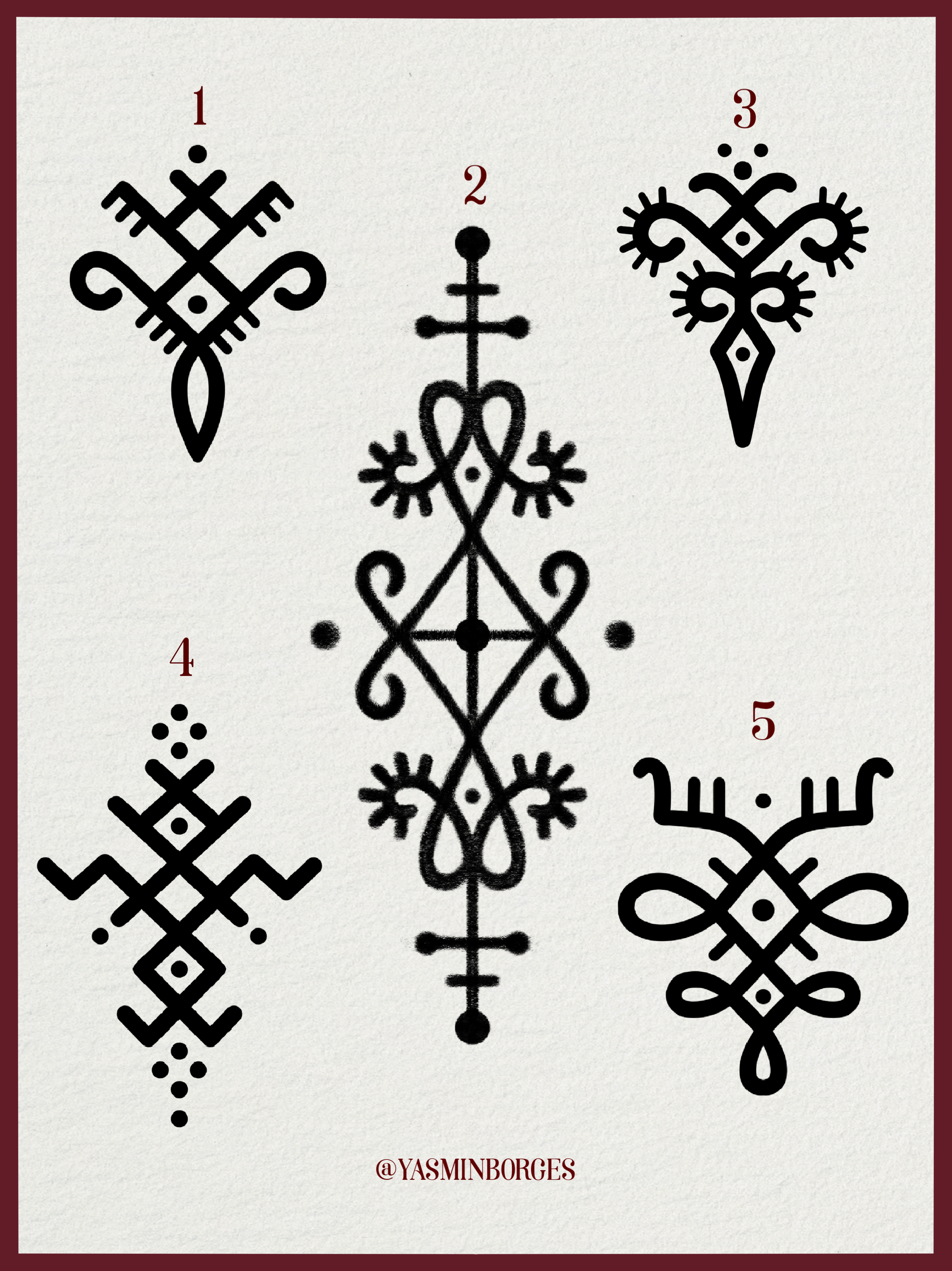Minimal Ornamental Tattoo by Yasmin – One-Off Flash Piece


