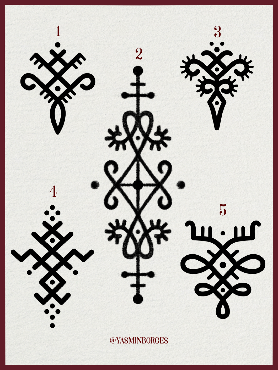 Minimal Ornamental Tattoo by Yasmin – One-Off Flash Piece

