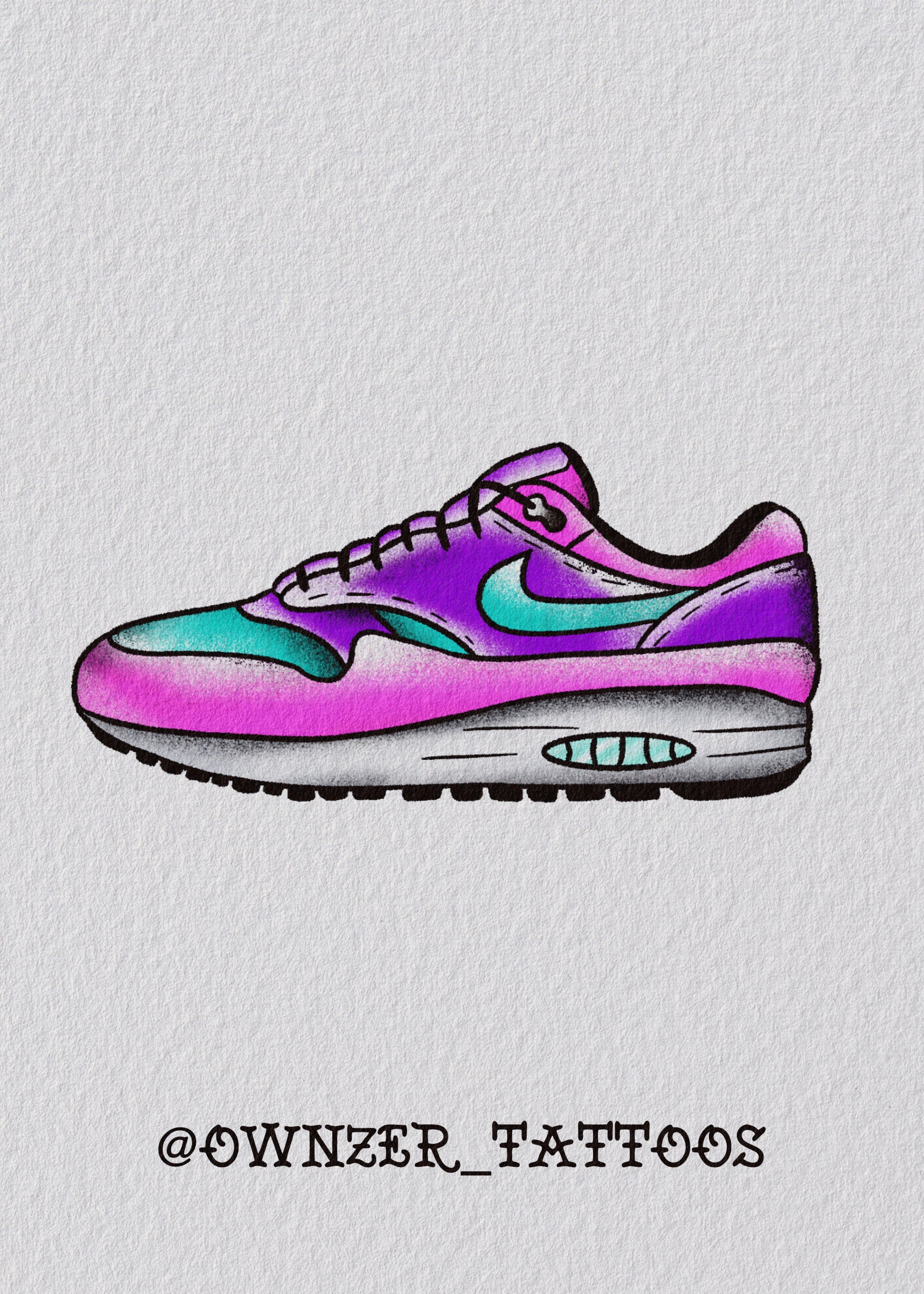 Pink Tic Tattoo Design by Eoin – Surreal Blackwork Flash at The Ink Factory Dublin

