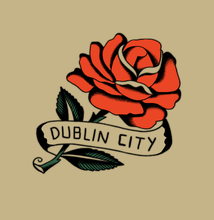 Rose Tattoo Design by Mario – Custom Black Ink Flash at The Ink Factory Dublin

