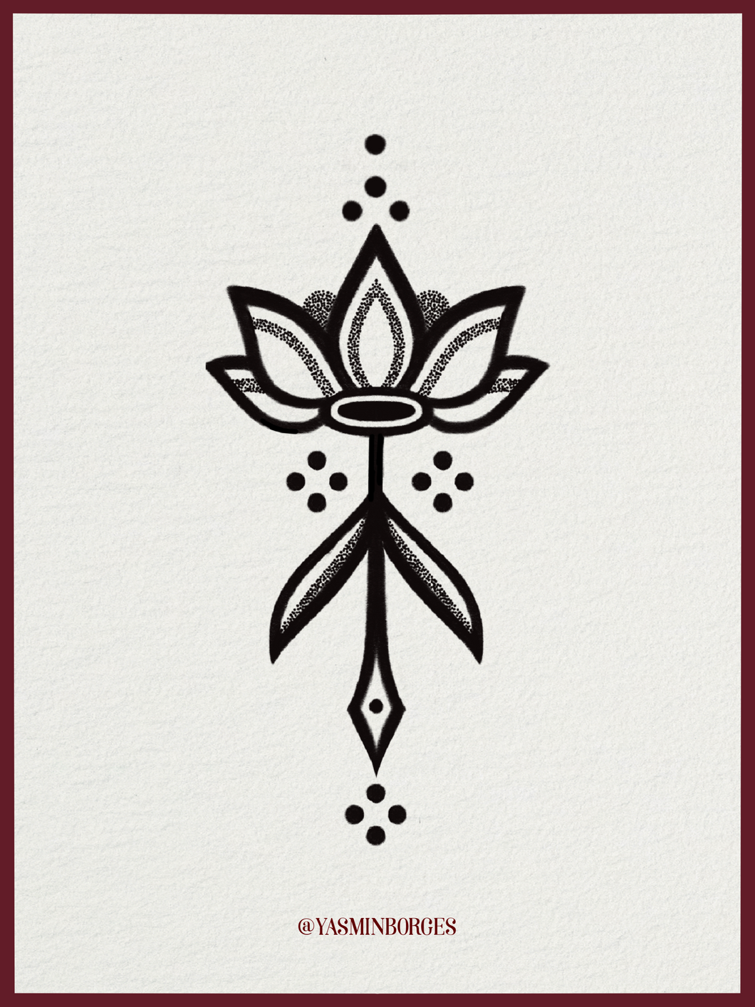 Wildflower II fine line floral tattoo design by Yasmin Borges – available at The Ink Factory Dublin